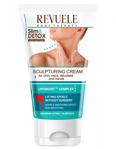REVUELE Sculpturing Cream with Caffeine for Chin, Neck, Decollete and Han