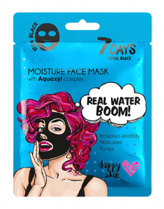Masca de Fata Hidratanta Total Black Real Water Boom! 6940079074264
